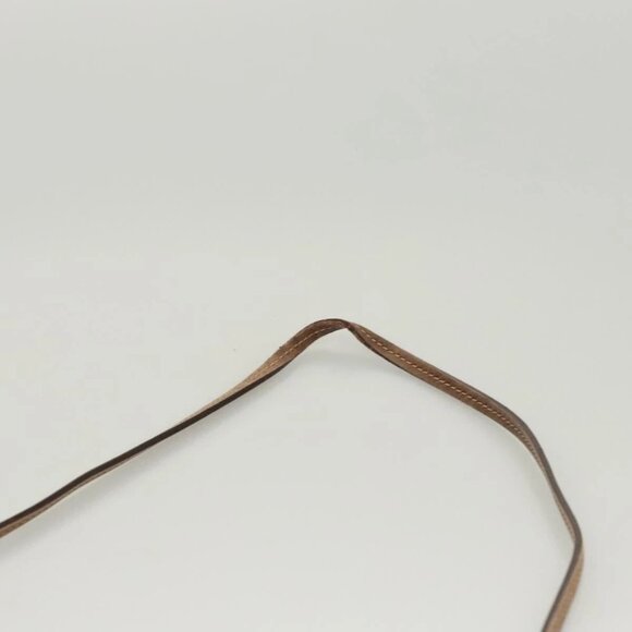 PRADA Shoulder Bag Canvas Brown Gold Auth - Picture 8 of 16